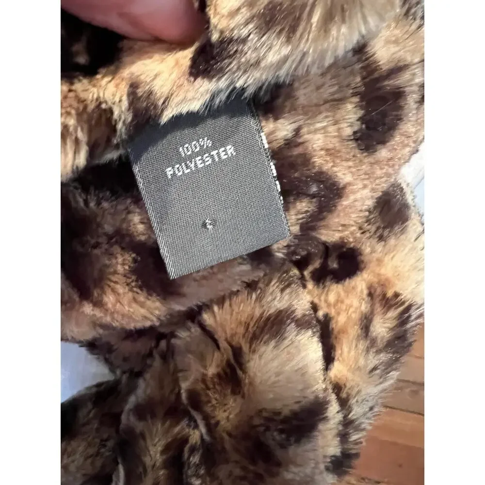 Leopard Print Scrunchy Soft Twisted Scarf